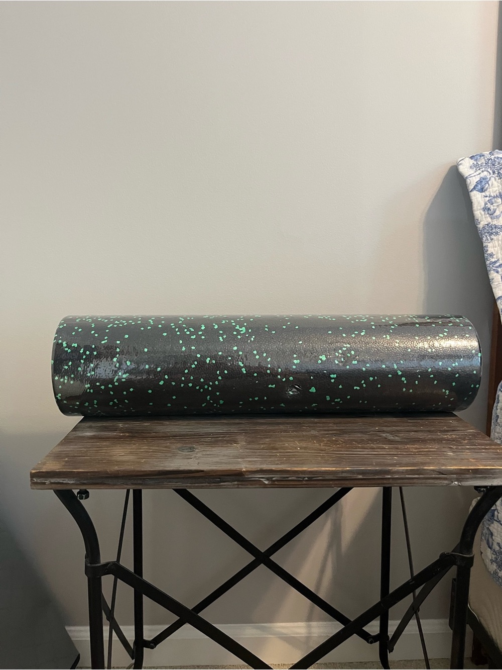 NWT Black Foam Roller with Mint Green Speckle Accents From Amazon